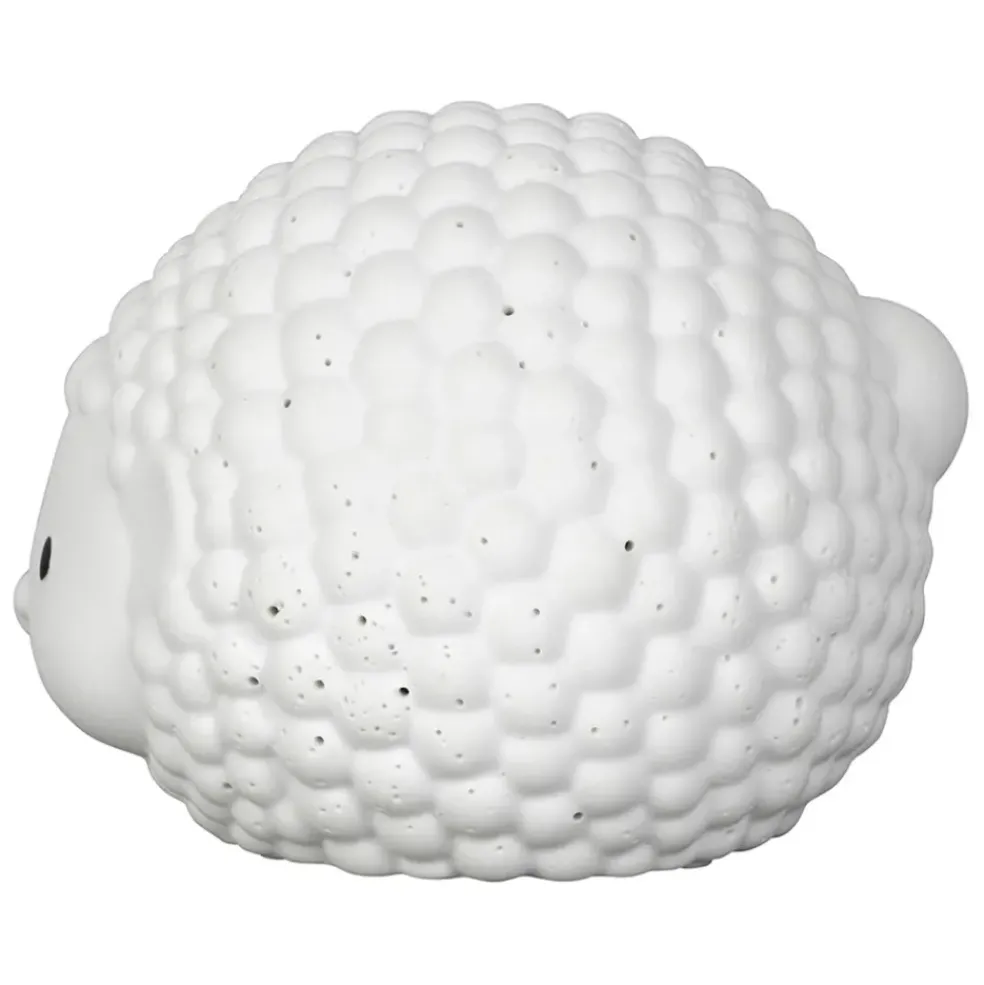 Lampe led hérisson en porcelaine blanc h12cm - Hérisson