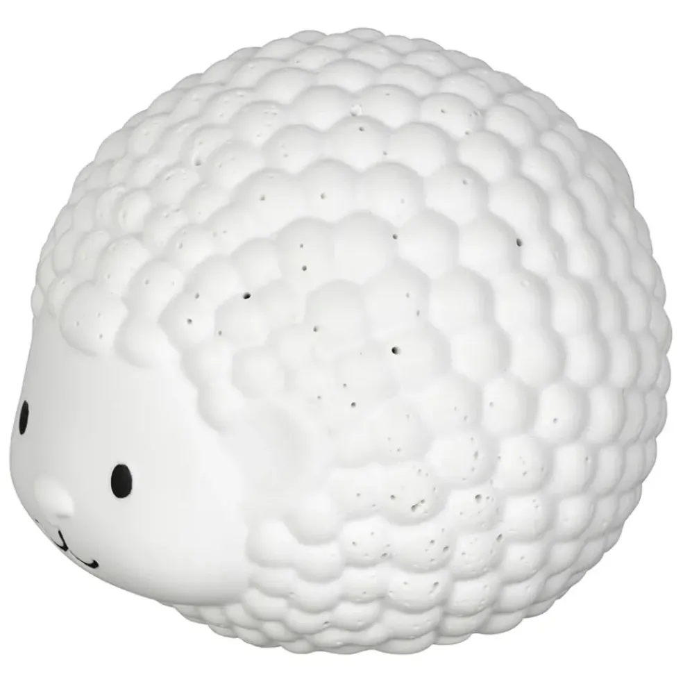Lampe led hérisson en porcelaine blanc h12cm - Hérisson