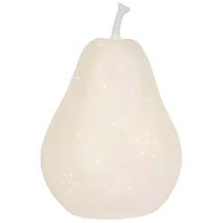 Lampe led poire en porcelaine blanc h24cm - Poire