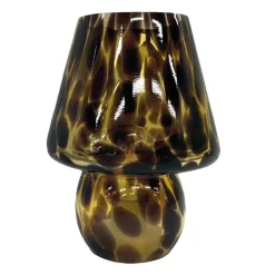 Lampe léopard à piles d13.5xh18cm