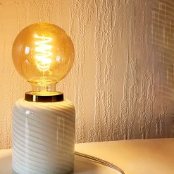Lampe Love en verre blanc h12cm - Nessa