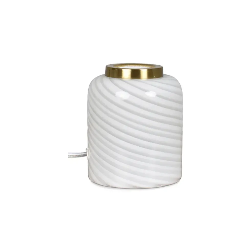 Lampe Love en verre blanc h12cm - Nessa