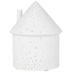 Lampe maison en porcelaine blanc h17cm - Beezz
