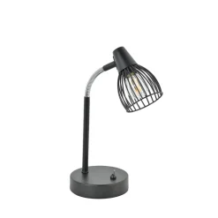 Lampe métal abat-jour filaire noir