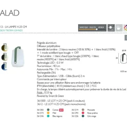 Lampe nomade cactus h25cm - Balad