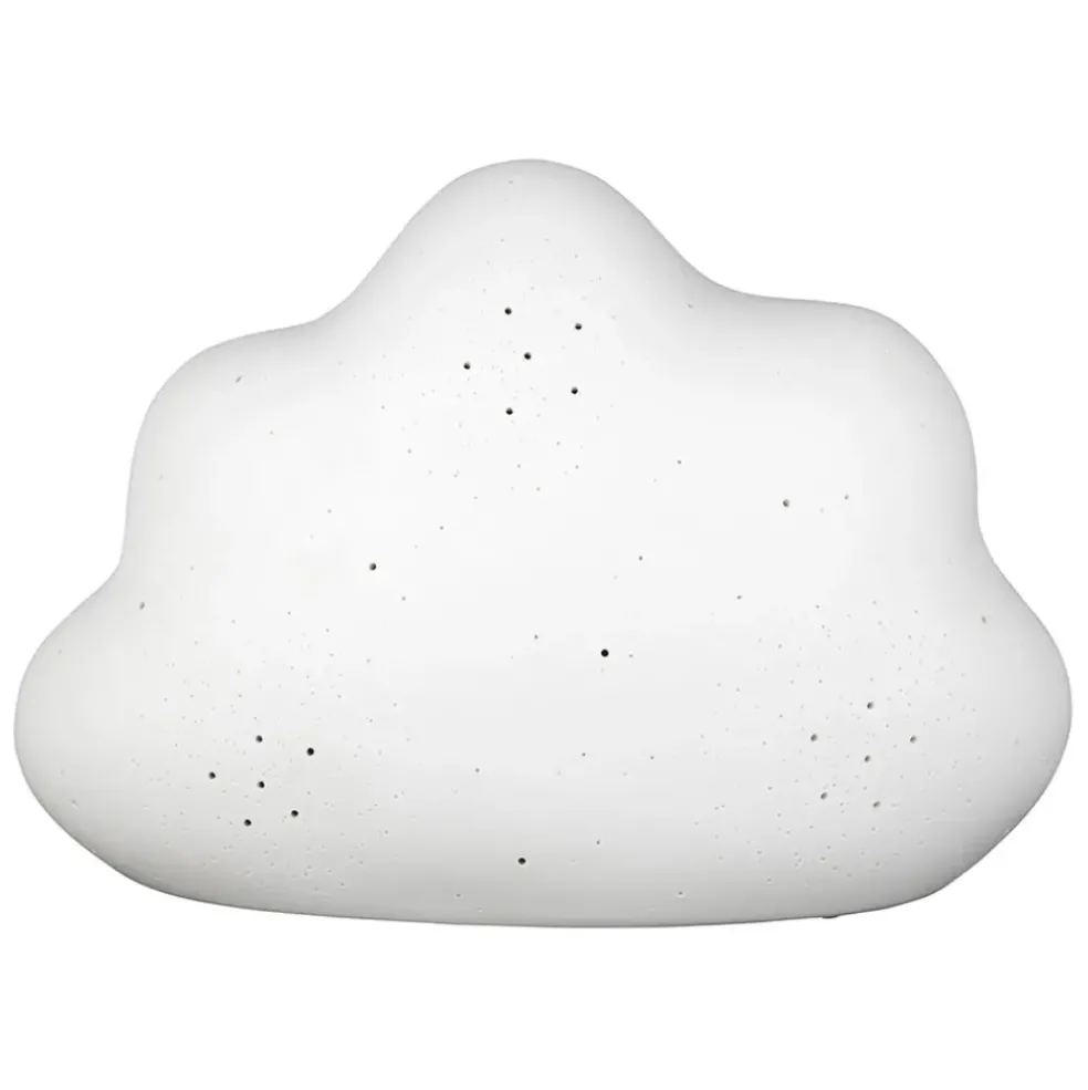 Lampe nuage en porcelaine blanc h17cm - Beezz