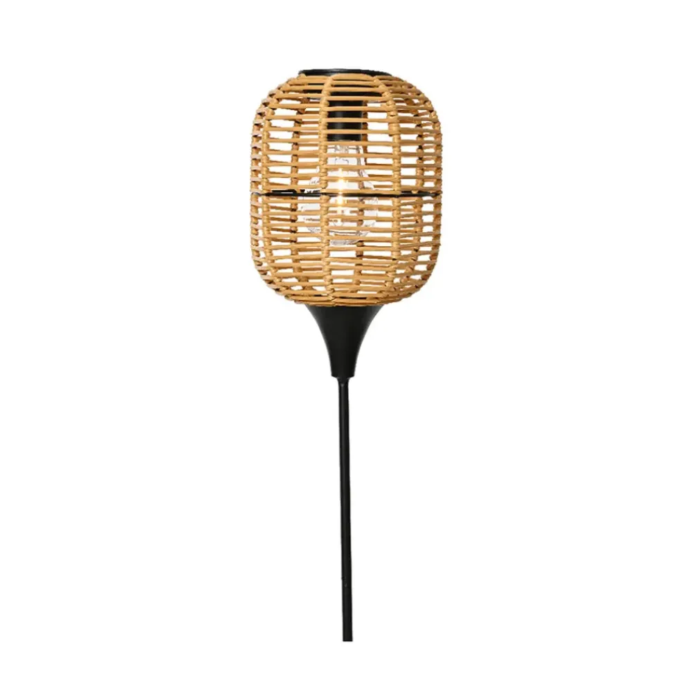 Lampe solaire en résine naturel h78cm