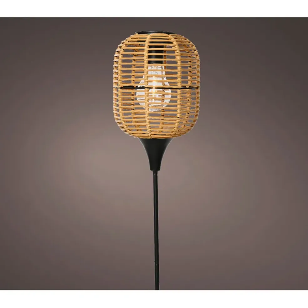 Lampe solaire en résine naturel h78cm