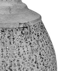 Lanterne orient grise en fer et verre