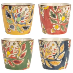 Lot de 4 coupes en grès multicolore - orchila
