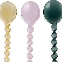 Lot de 4 agitateurs en verre borosilicate multicolore h17cm - Funny