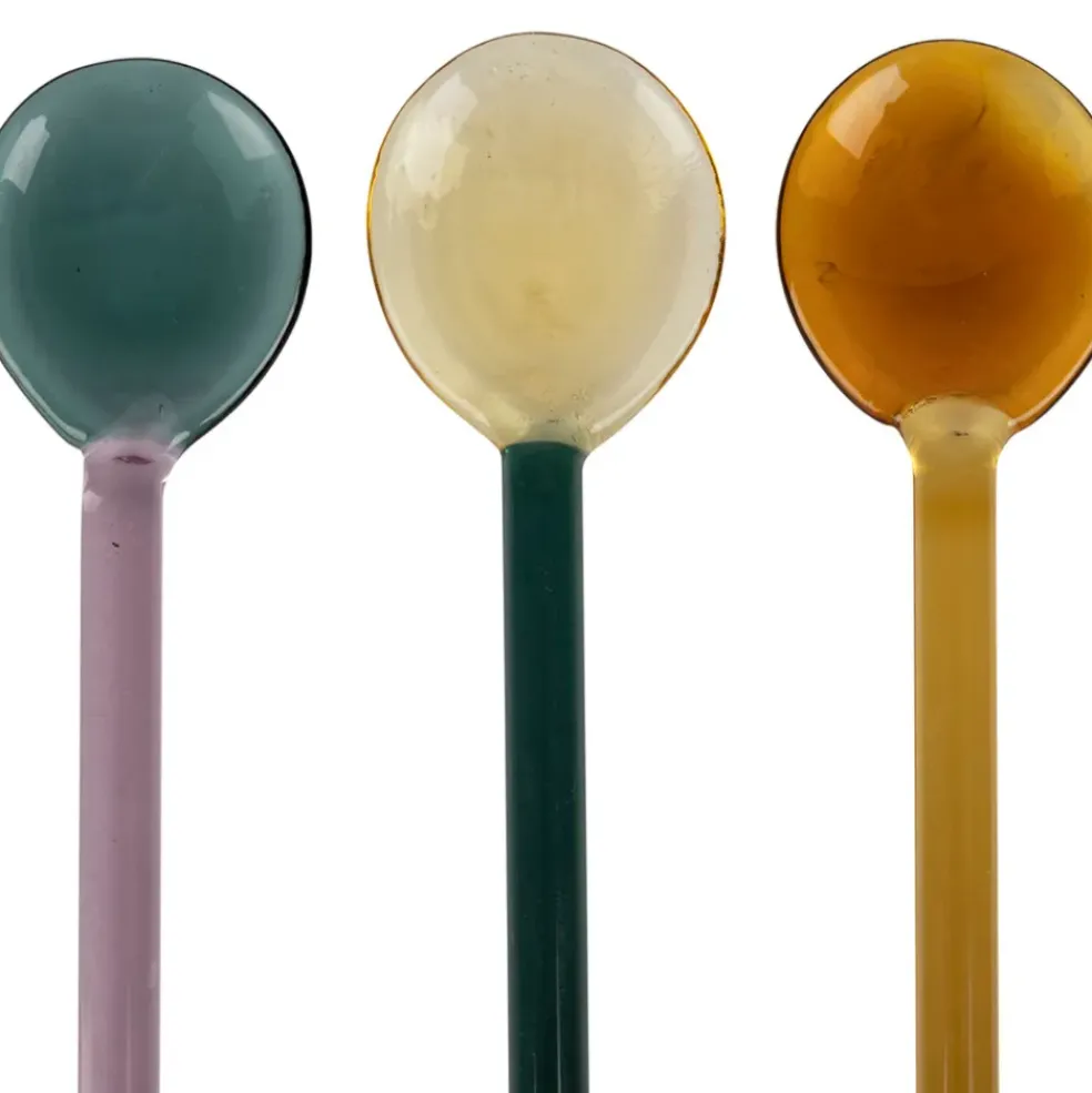 Lot de 4 agitateurs en verre borosilicate multicolore h12.5cm - Funny