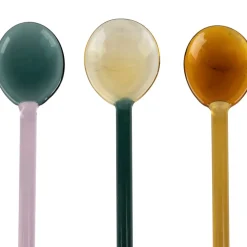 Lot de 4 agitateurs en verre borosilicate multicolore h15cm - Funny