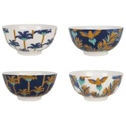Lot de 4 bols en porcelaine multicolore 30cl - Porcelaine