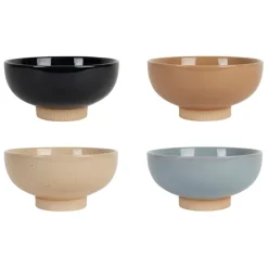 Lot de 4 bols en terre cuite multicolore 37cl - Ekume