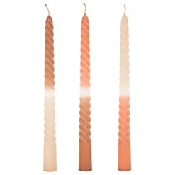 Lot de 3 bougies en paraffine et verre brun 50g - Funny