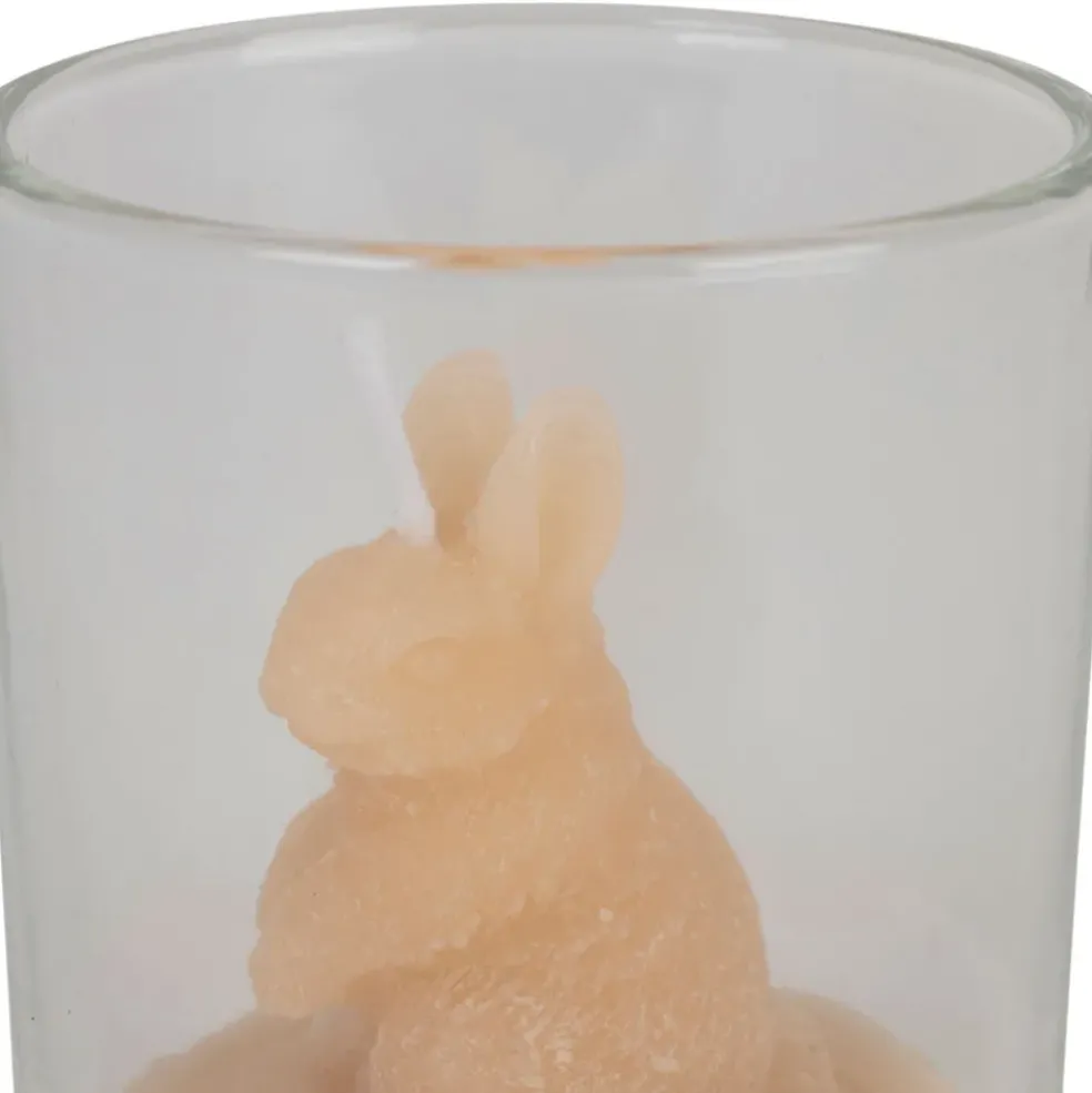 Lot de 3 bougies lapin blanc beige et marron 2h - Floreal