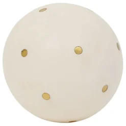 Lot de 6 boules décoratives en résine brun et ivoire d10cm - Karumba
