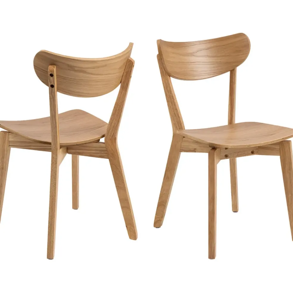 Lot de 2 chaises de salle à manger en chêne - Roxy