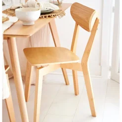 Lot de 2 chaises de salle à manger en chêne - Roxy