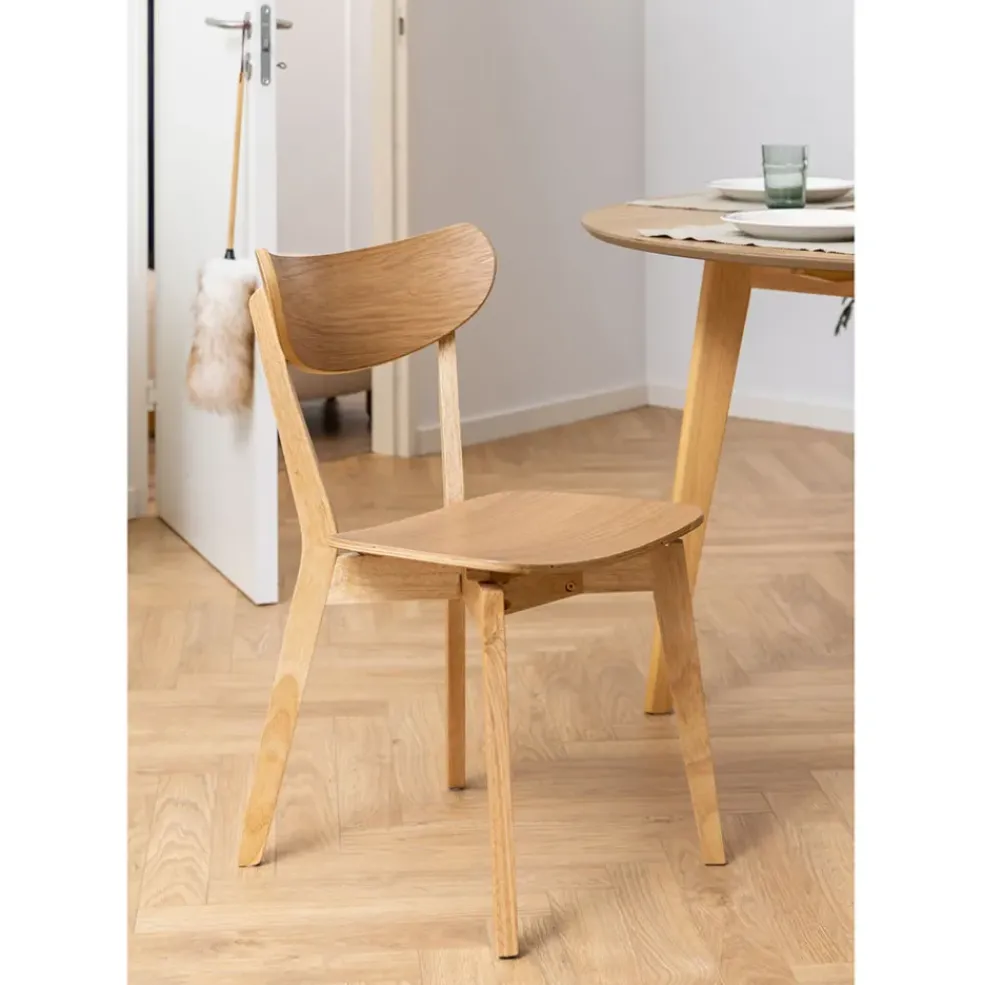 Lot de 2 chaises de salle à manger en chêne - Roxy