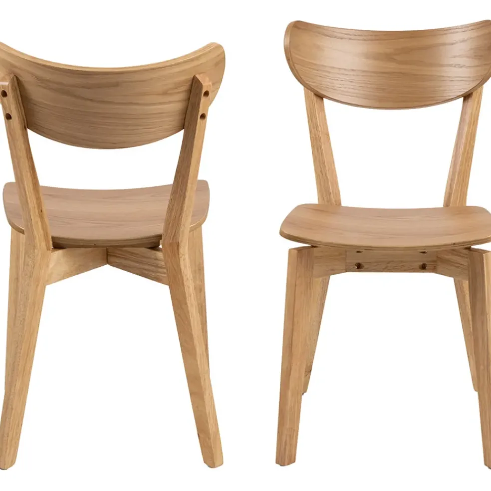 Lot de 2 chaises de salle à manger en chêne - Roxy