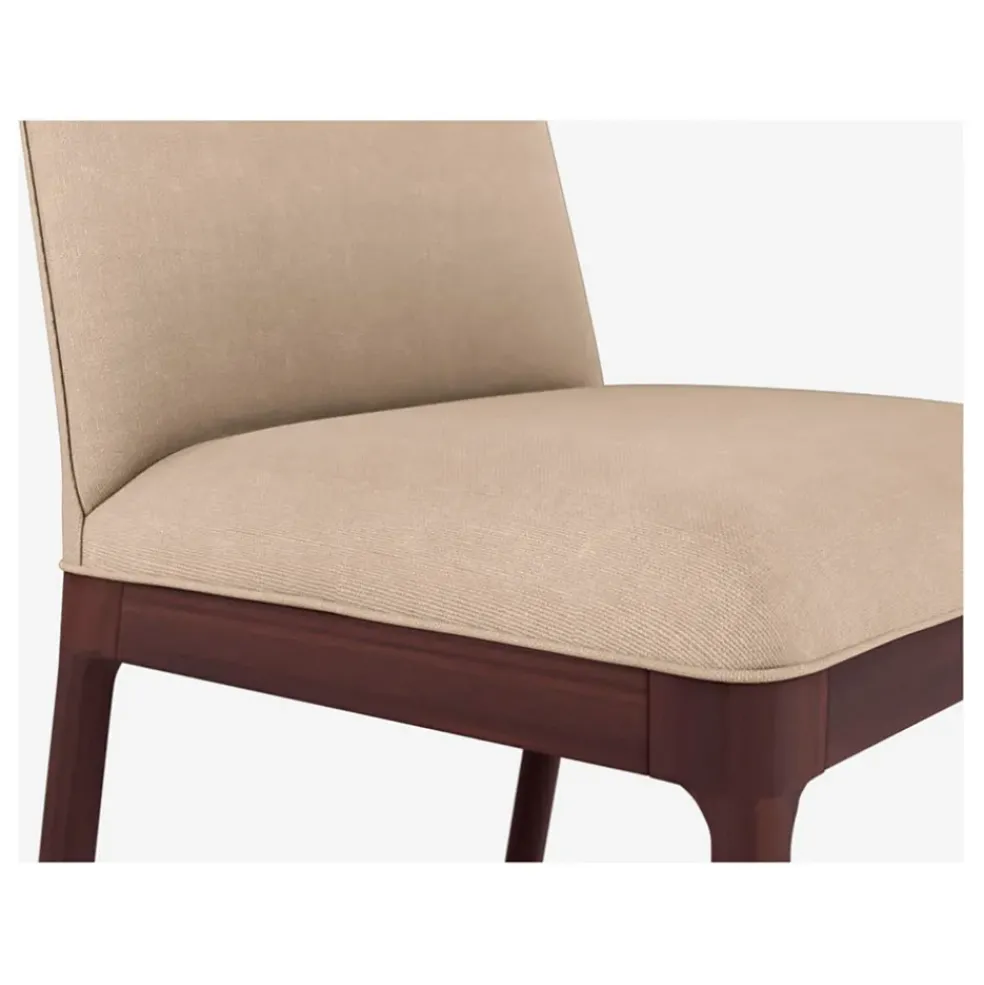 Lot de 2 chaises en tissu grège - Bet
