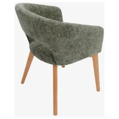 Lot de 2 chaises en tissu chenille vert - Rusti