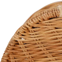 Lot de 2 corbeilles coeur avec couvercle en rotin naturel - Fantine