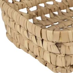 Lot de 2 corbeilles en feuille de palmier naturel 25x20xh10cm - Beezz