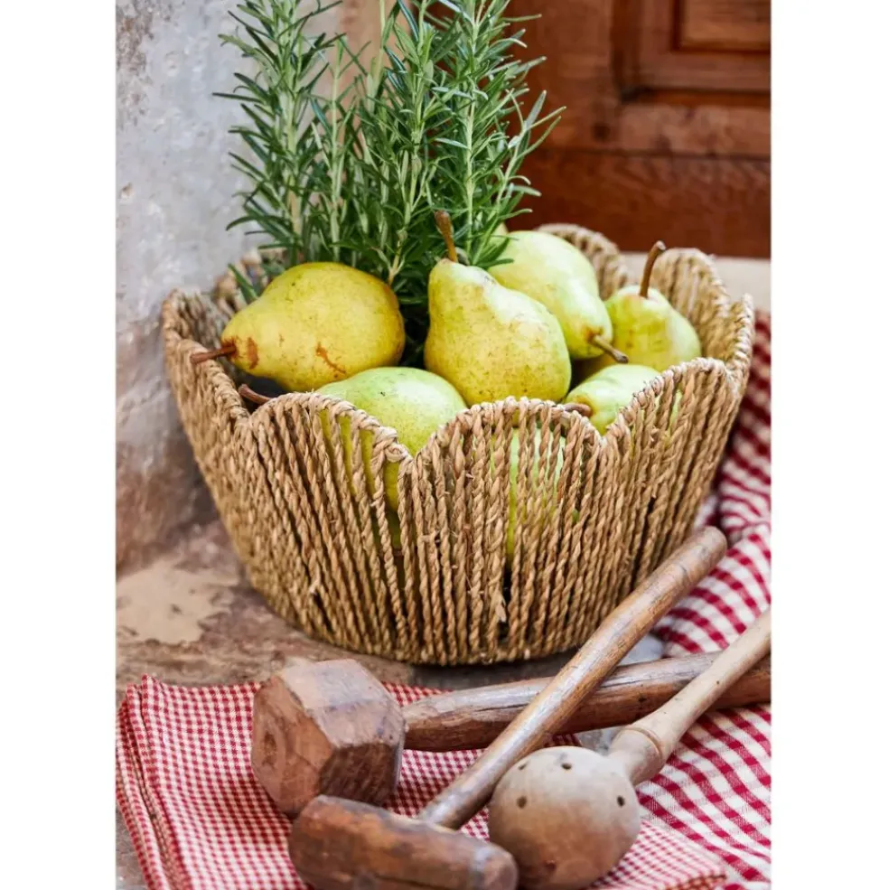 Lot de 2 corbeilles en jonc de mer naturel - Chaumière