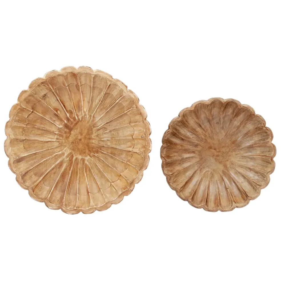 Lot de 2 coupes en manguier brun - Grand Office