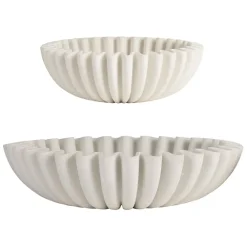 Lot de 2 coupes en résine écru - Romancero