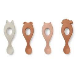 Lot de 4 cuilleres en silicone liva melange de roses