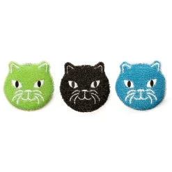 Lot de 3 eponges chat