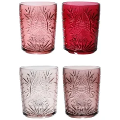 Lot de 4 gobelets en verre rose 35cl - Starla