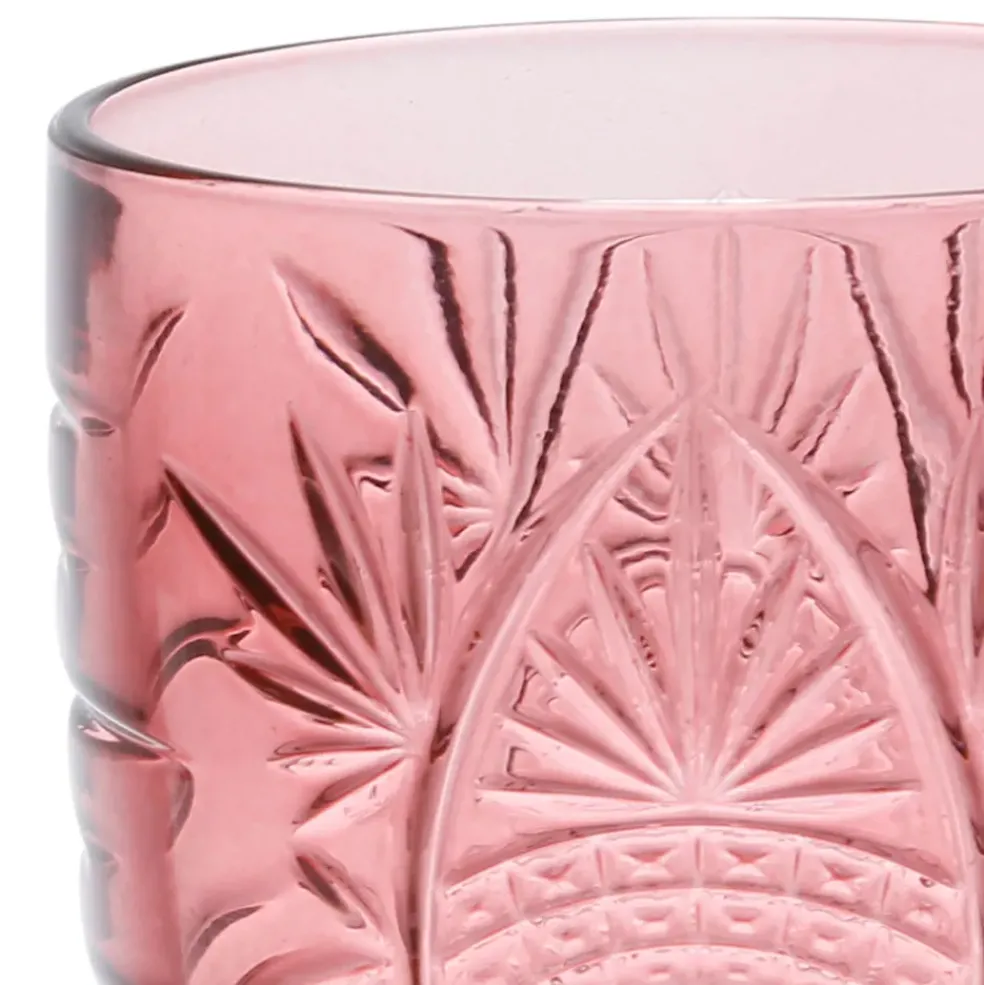 Lot de 4 gobelets en verre rose 35cl - Starla