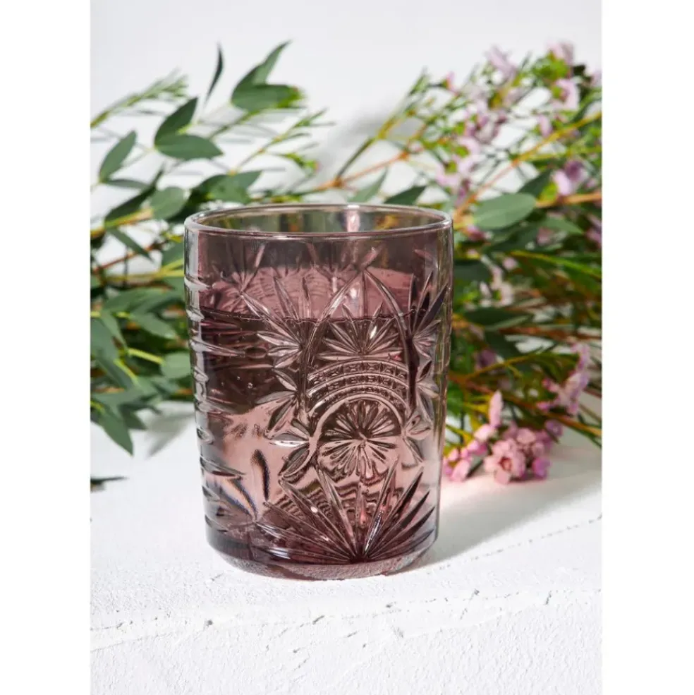 Lot de 4 gobelets en verre rose 35cl - Starla
