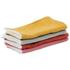 Lot de 4 lingettes ecolo grand modele scintillant multicolore