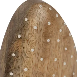 Lot de 2 Oeufs en manguier naturel et blanc - Floréal
