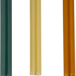 Lot de 4 pailles en verre borosilicate multicolore h14cm - Funny