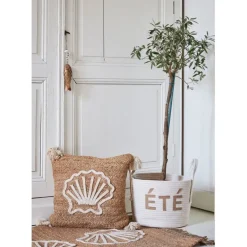 Lot de 2 paniers en coton et jute écru - Eté A La Mer