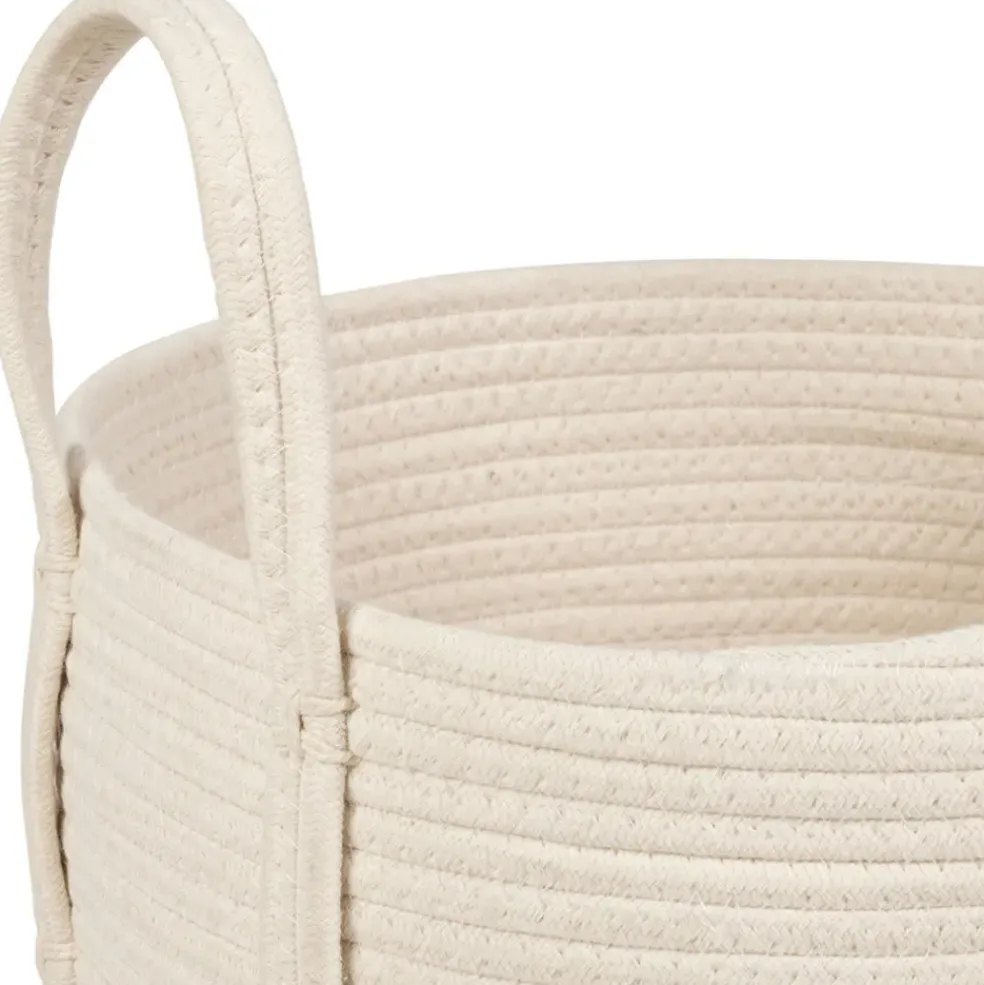 Lot de 2 paniers en coton et jute écru - Eté A La Mer