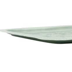 Lot de 2 plateaux carré en fer émaillé sauge - Baroque