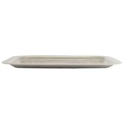 Lot de 2 plateaux carré en fer grège 41x41cm - Arabise