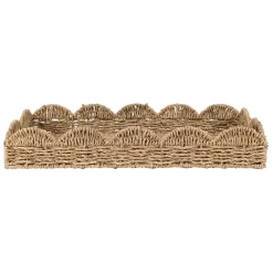 Lot de 2 plateaux en jonc de mer naturel - Chaumière