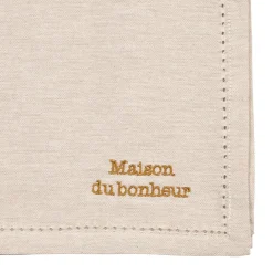 Lot de 4 serviettes de table en coton 45x45cm - Famille