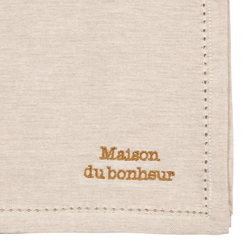 Lot de 4 serviettes de table en coton 45x45cm - Famille