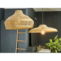 Lot de 2 suspensions en jonc de mer non électrifiées d58/d42cm - Cordlacy