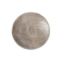 Lot de 2 table gigogne en aluminium et fer argenté - Felia